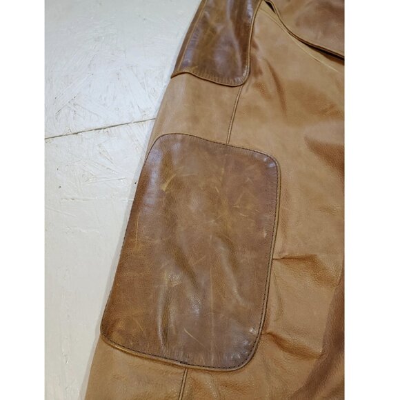 Vtg ORVIS Lone Pine Brown Leather Jacket | Made in USA | 42 - Picture 11 of 16